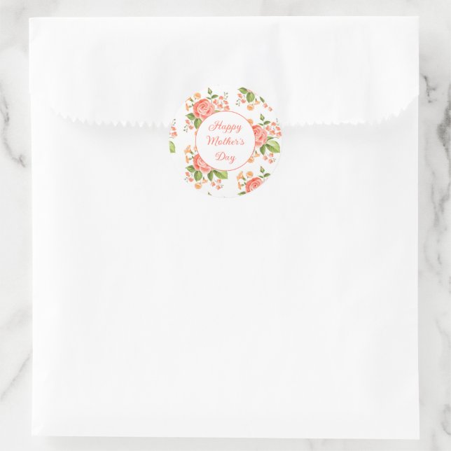Pegatinas felices del Día de la Madre (Bolso)