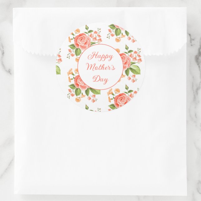 Pegatinas felices del Día de la Madre (Bolso)