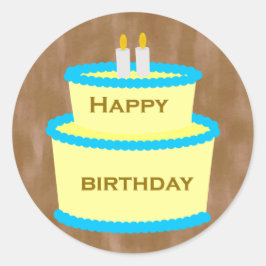 Pegatinas felices del pastel de cumpleaños