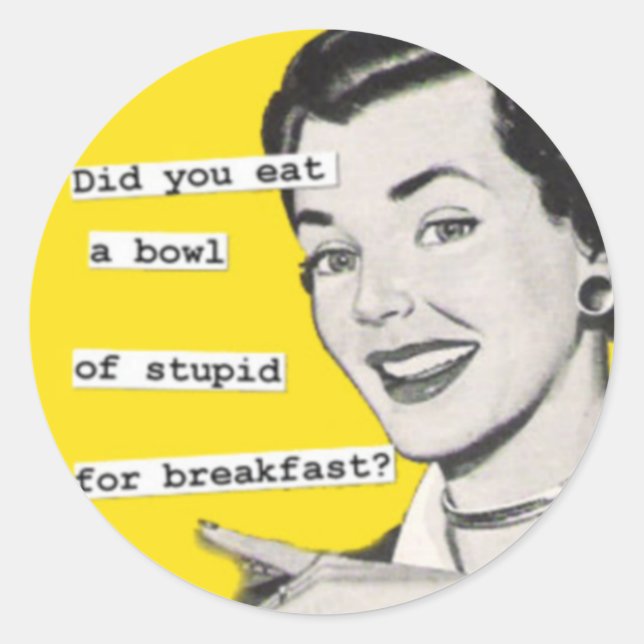 Pegatinas felices retro de ama de casa 8 (Anverso)