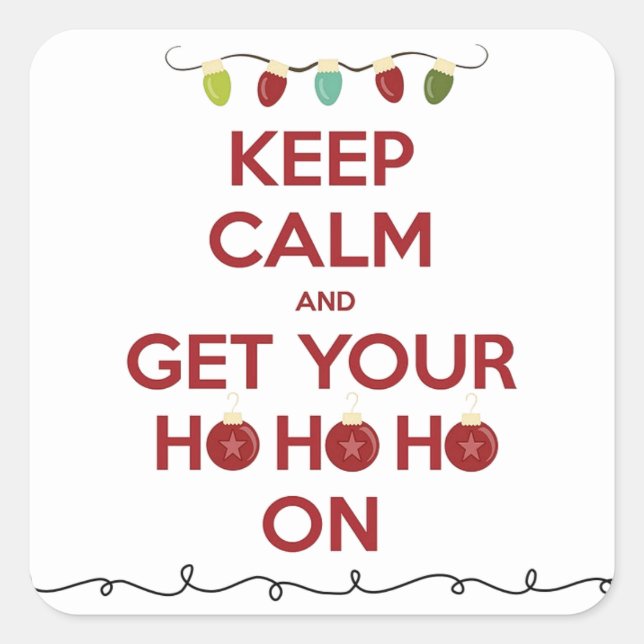 Pegatinas festivos "Keep Calm" (Anverso)
