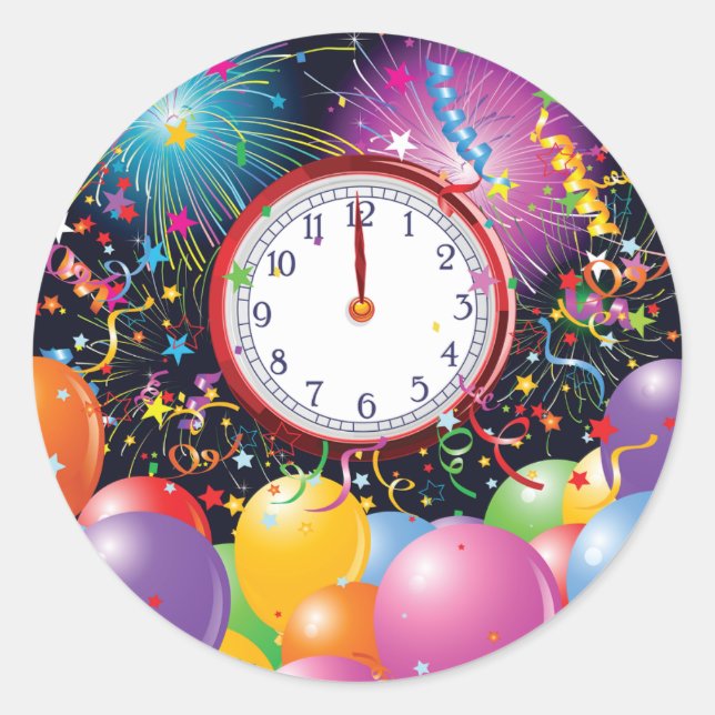 Pegatinas Fiestas de Año Nuevo (Anverso)