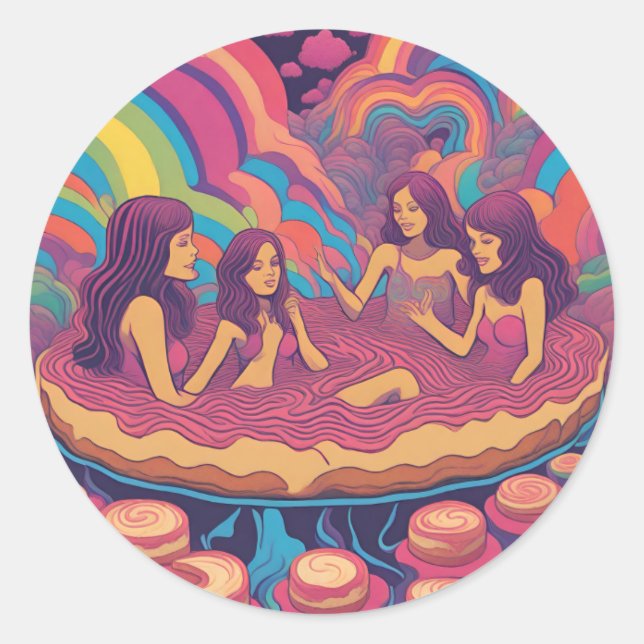 Pegatinas Fiestas de Cheesecake (Anverso)