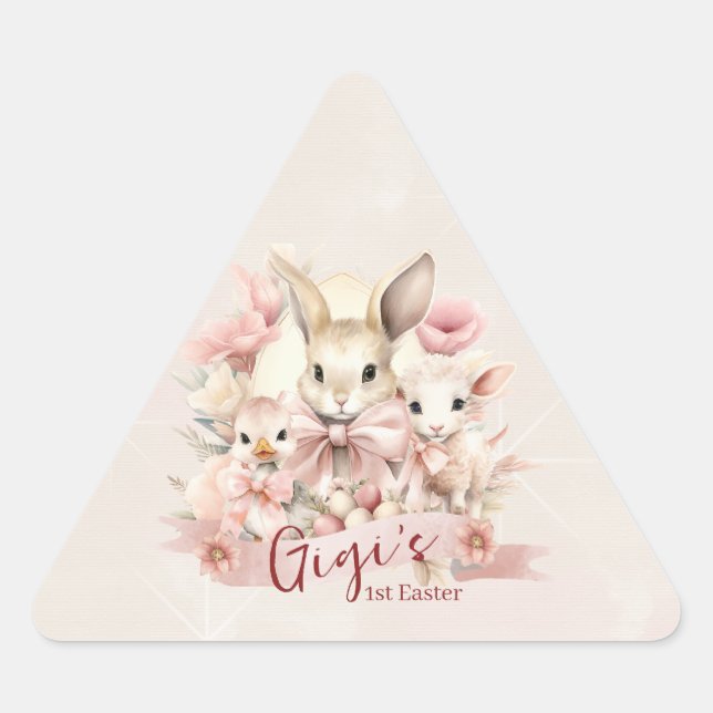 Pegatinas Fiestas de conejo, pollo y cordero perso (Anverso)