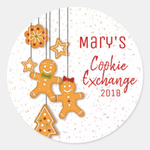 Pegatinas Fiestas de Cookie Exchange navidades