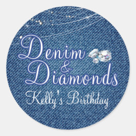 Pegatinas Fiestas de diamantes y denim