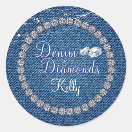 Pegatinas Fiestas de diamantes y denim