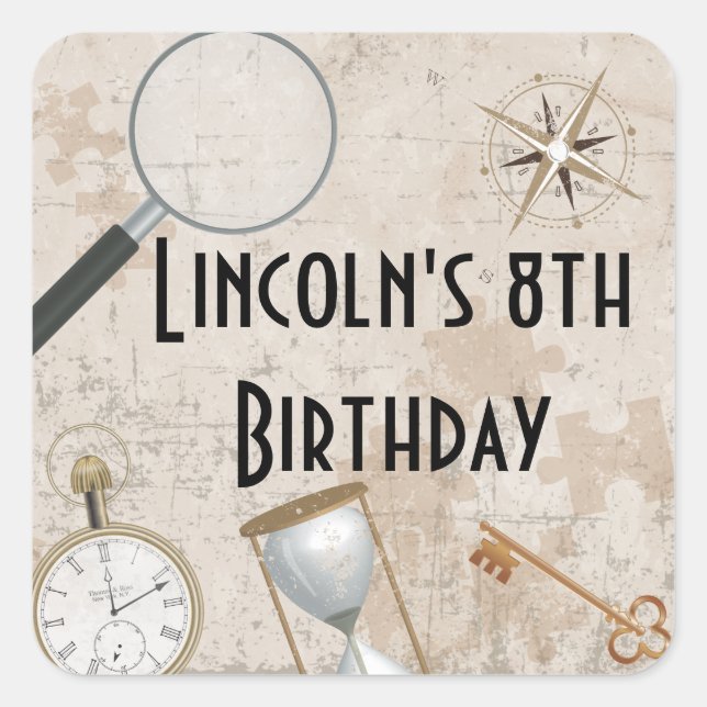 Pegatinas Fiestas de Escape Personalizados (Anverso)