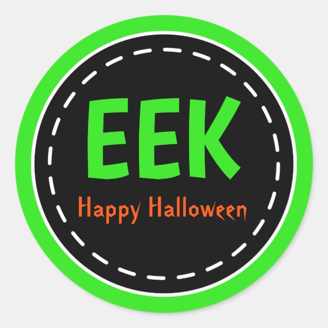 Pegatinas Fiestas de Halloween Eek Treat (Anverso)