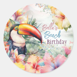 Pegatinas Fiestas de la playa de verano tropical