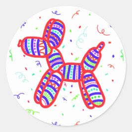 Pegatinas Fiestas de perros con globos