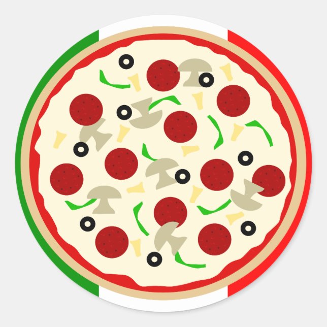 Pegatinas Fiestas de pizza de Italia (Anverso)