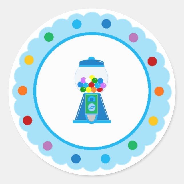 Pegatinas fiestas de Rainbow Gumball (Anverso)