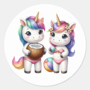 Pegatinas Fiestas de unicornio de bonito