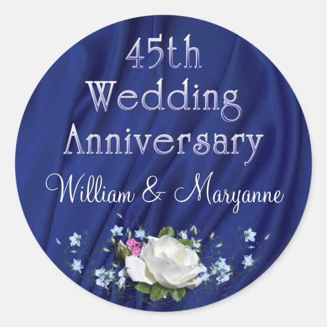 pegatinas Fiestas del 45° Aniversario de la Rosa B (Anverso)