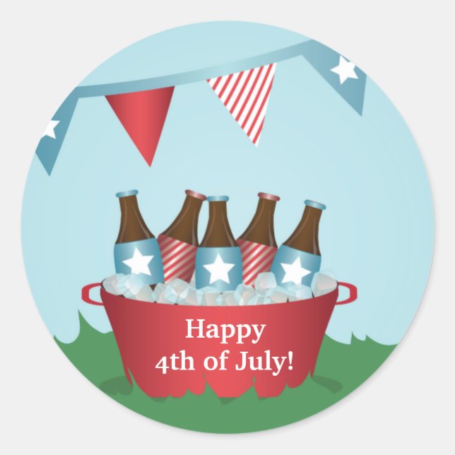 Pegatinas Fiestas del 4 de julio (Anverso)