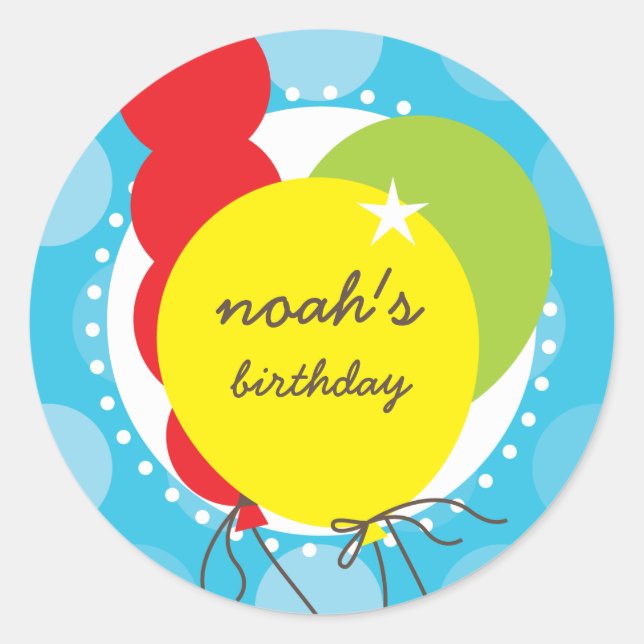 PEGATINAS fiestas :: globos 3 (Anverso)