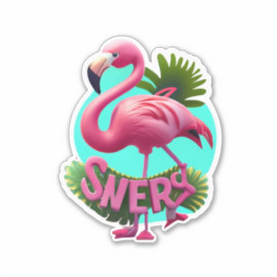 Pegatinas Flamingo para portátiles y teléfonos