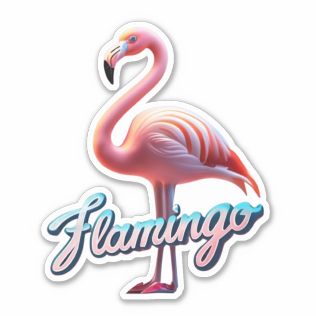 Pegatinas Flamingo Que Te Hacen Sonreír (Anverso)