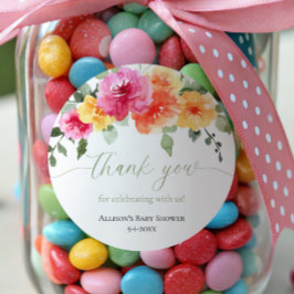 Pegatinas florales de flores de peonías rosa naran