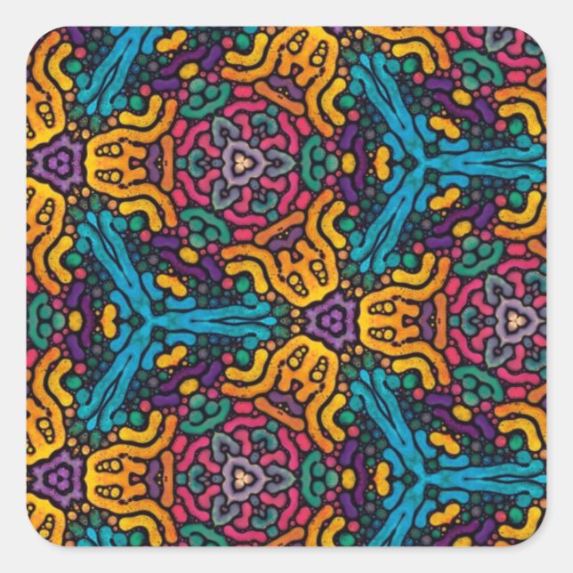 Pegatinas florales de Kaleidoscope (Anverso)