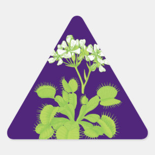 Pegatinas florales de la planta carnívora