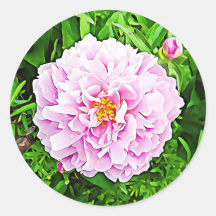 Pegatinas florales de Peonie Rosa