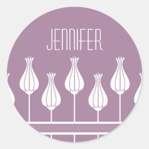 Pegatinas florales Lavender Art Deco