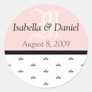 Pegatinas florales Monogramas Regalos Sellos