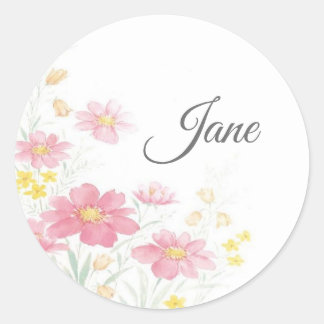 Pegatinas florales personalizados