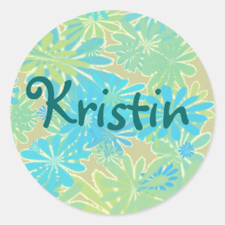 Pegatinas florales personalizados estilo isla
