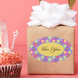 Pegatinas Florales Retro Vibrantes Personalizables