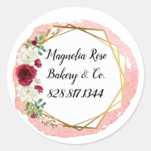 Pegatinas florales rosas
