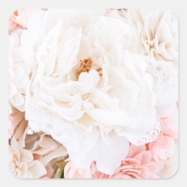 Pegatinas florales rosas y blancas (Anverso)