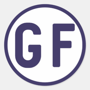 Pegatinas formados círculo libre del gluten GF