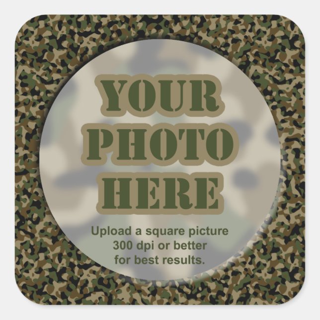 Pegatinas fotográficos de camuflaje (hoja de 6 gra (Anverso)