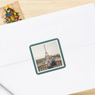 Pegatinas fotográficos personalizados Sello de pós