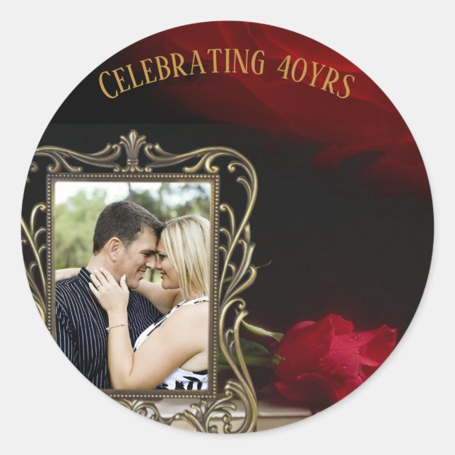 Pegatinas FOTOGRÁFICOS personalizados - Tema ROSA  (Anverso)