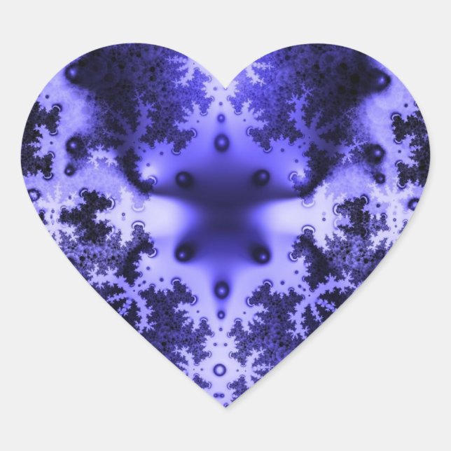 Pegatinas fractales azules (Anverso)