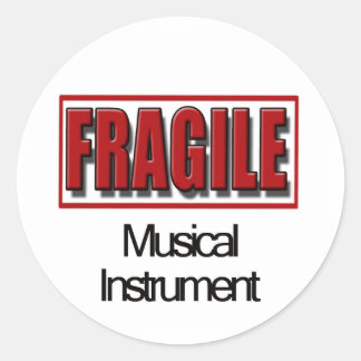 Pegatinas frágiles del instrumento musical