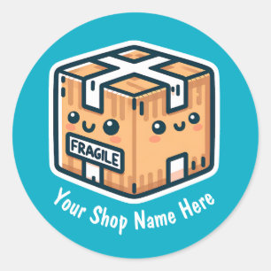 Pegatinas frágiles personalizadas para pequeñas em