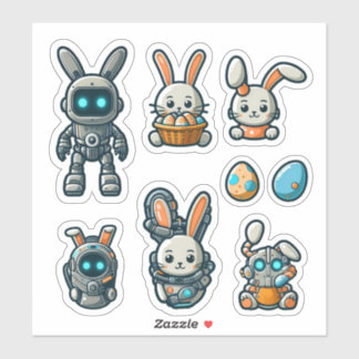 Pegatinas futuristas de Pascua