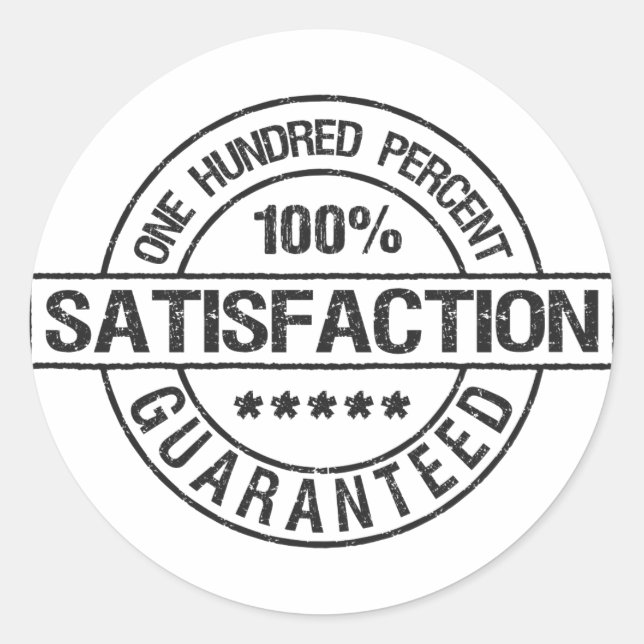 PEGATINAS GARANTIZADOS DE SATISFACCIÓN (Anverso)