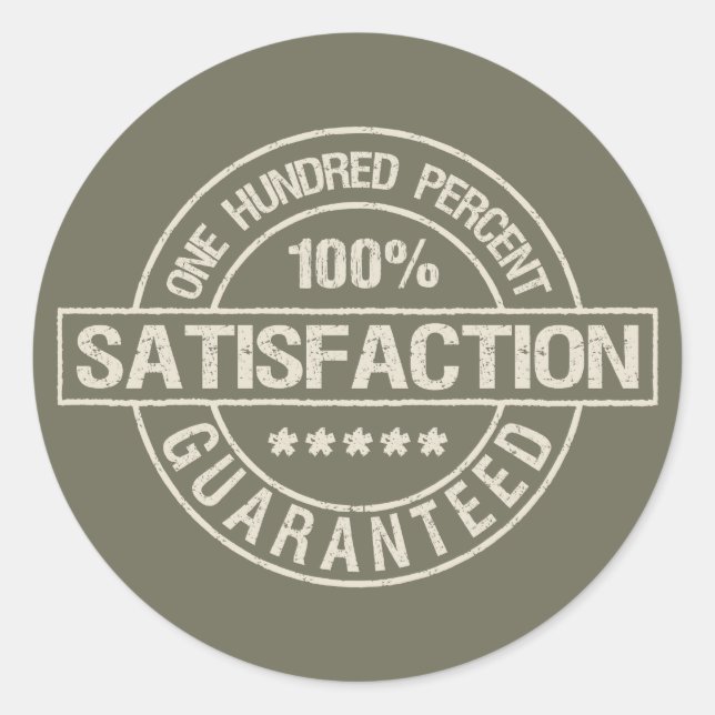 PEGATINAS GARANTIZADOS DE SATISFACCIÓN (Anverso)