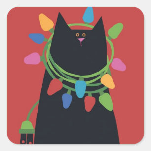 Pegatinas gatos de navidades