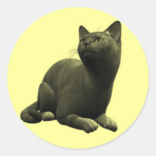 Pegatinas gatos negros tranquilos