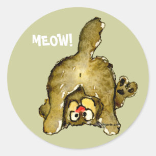 PEGATINAS Gatos Personalizados MEOW