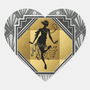 Pegatinas Gatsby Flapper Art Deco