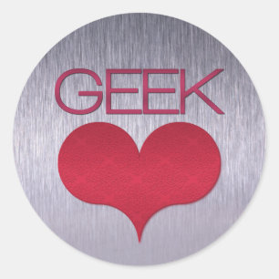 Pegatinas Geek Love (Heart), Dark Pink