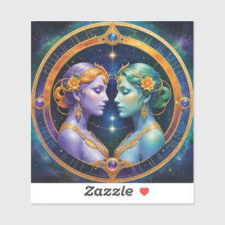 Pegatinas Gemini Zodiac, Zodiaco Celeste